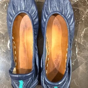Tieks Dark Blue Leather Flats